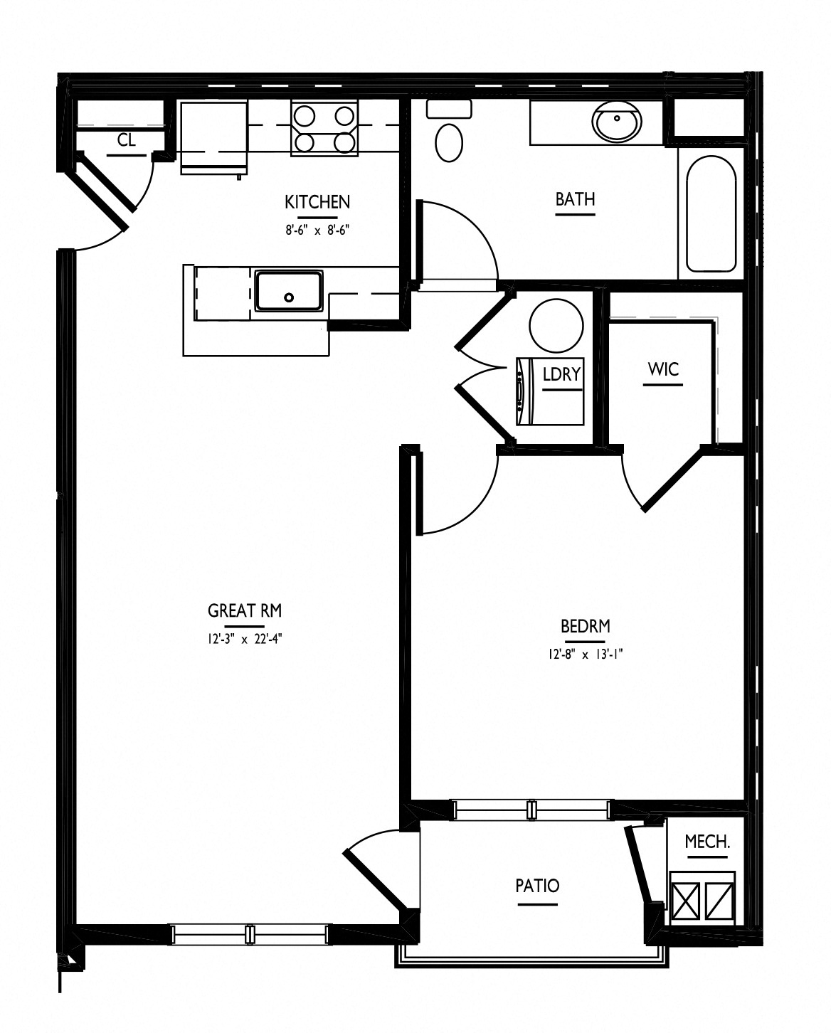floorplan of apartment 0402